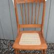 Restored Antique Oak Caned Chair with Pressed Back - 2 For Sale - C0046